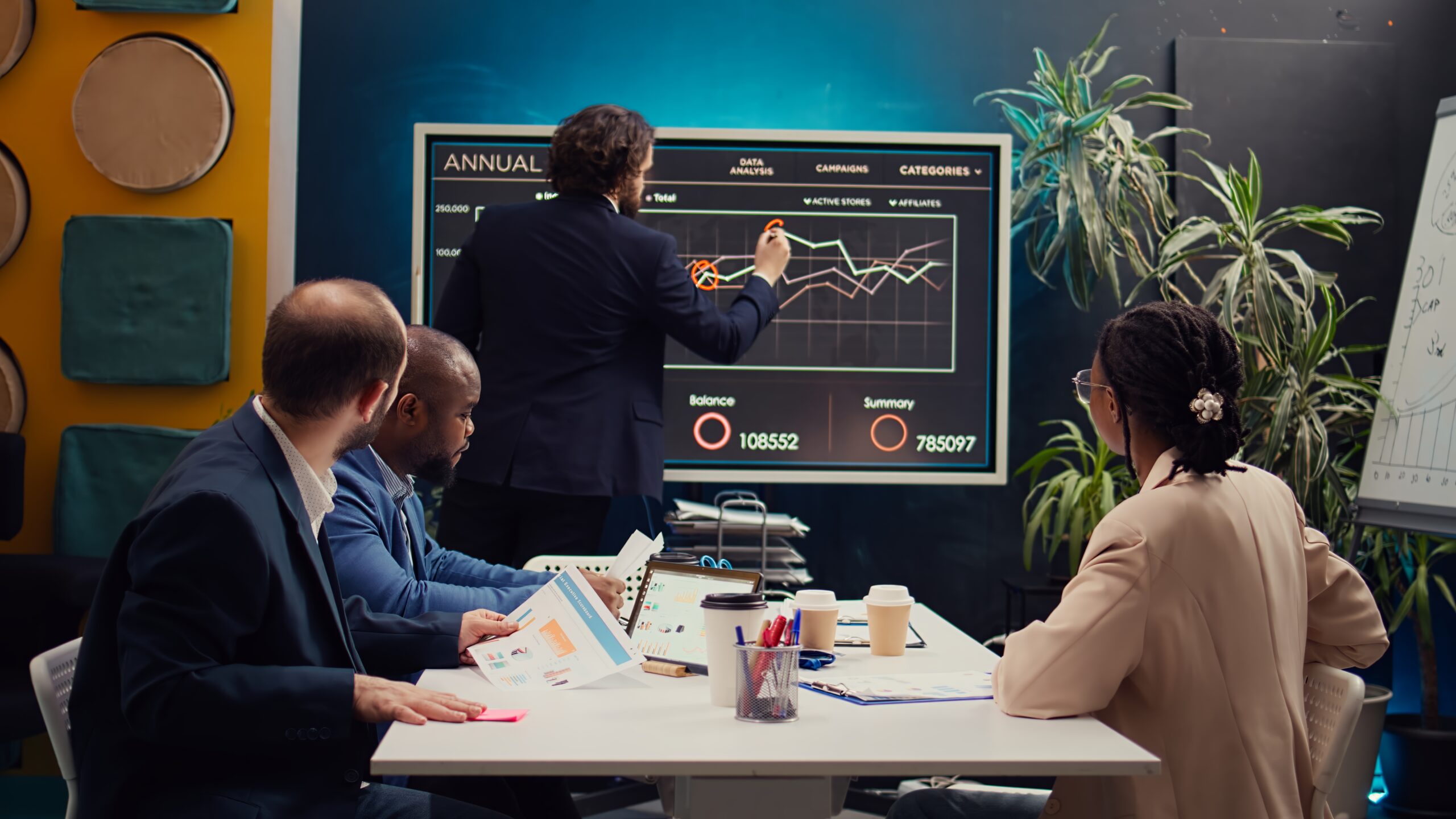 Business team collaborating on strategy